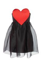 Paule Ka Heart-detail Silk Organza Dress
