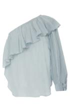 Apiece Apart One-shoulder Cotton-voile Top