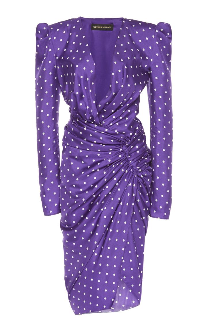 Alexandre Vauthier Polka Dot Ruched Dress
