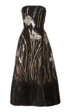 Rochas Strapless Embroidered Gown