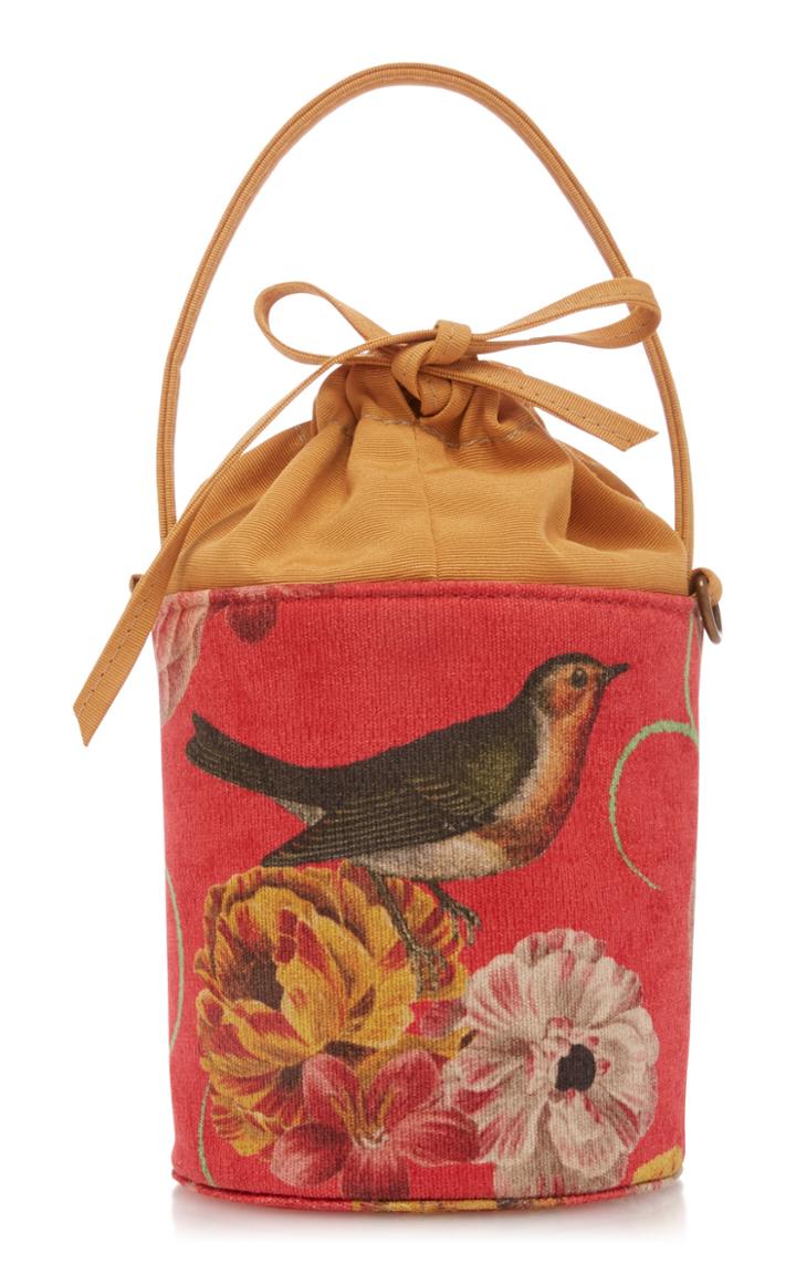 Glorinha Paranagua Bird Velvet Elba Bag