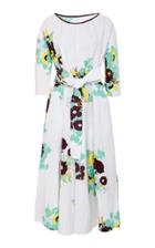Yvonne S Belted Stretch-cotton Maxi Dress