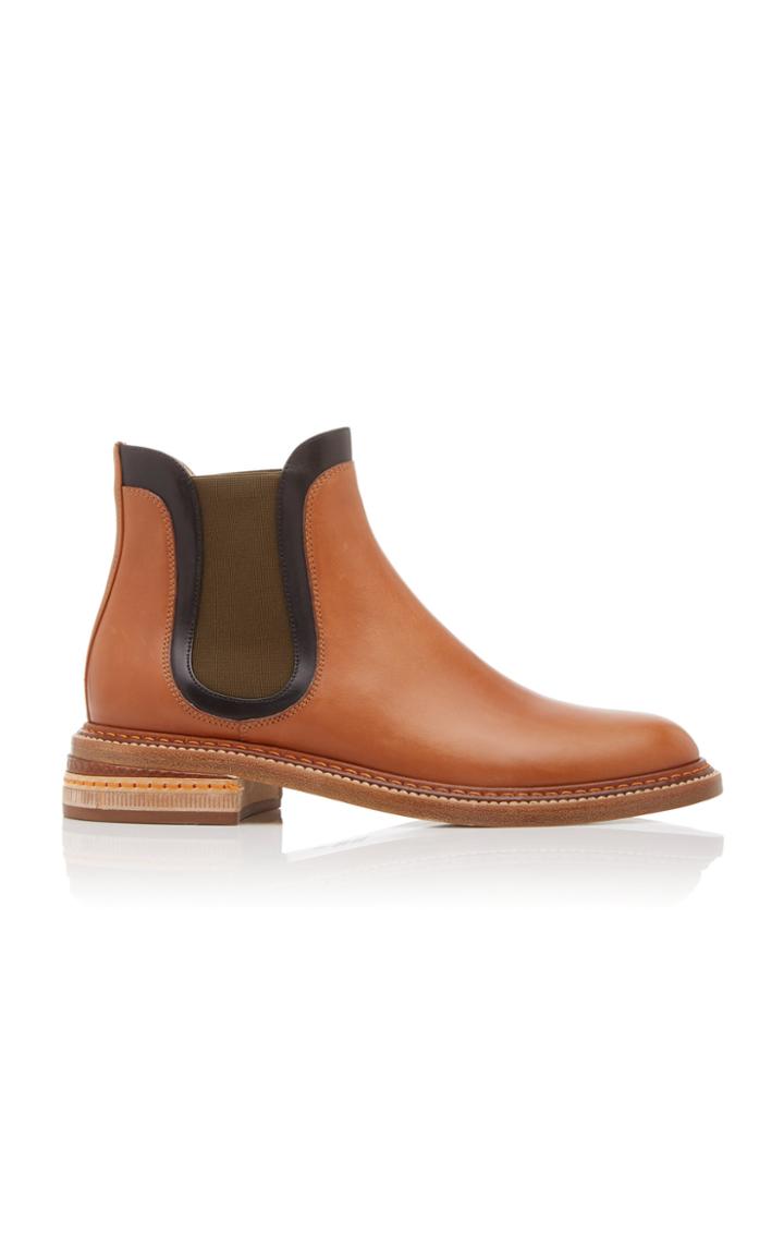 Gabriela Hearst Carlos Leather Chelsea Booties