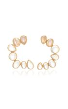 Moda Operandi Ouroboros 18k Gold Moonstone Earrings