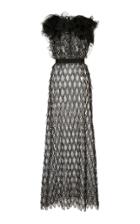 Giambattista Valli Ruffle Neckline Gown