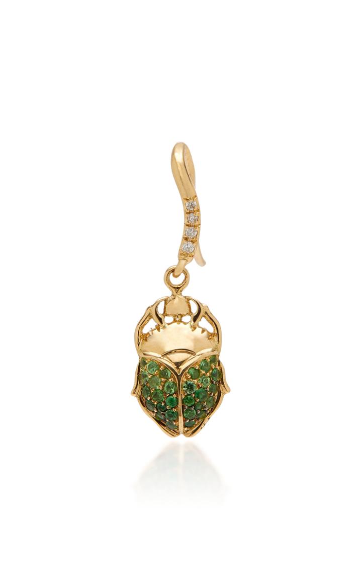 Aurlie Bidermann Single Mini Beetle Tsavorites Earring