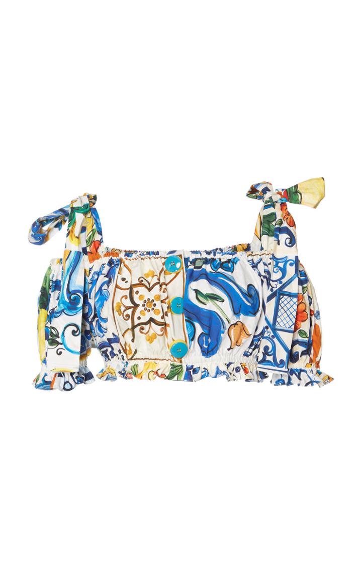 Dolce & Gabbana Maiolica-print Cropped Top