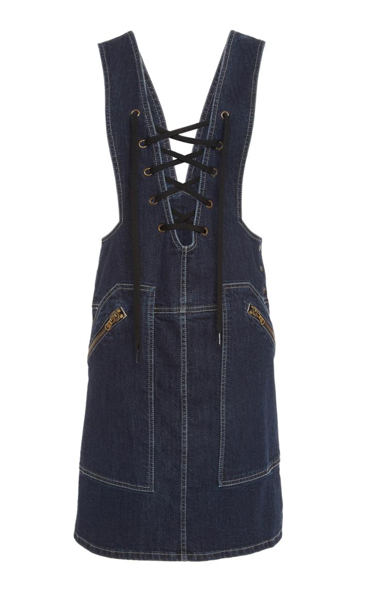 Tomas Maier Lace Front Bib Dress