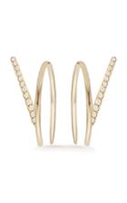 Moda Operandi Katkim 18k Yellow Gold Wishbone Pav Earrings