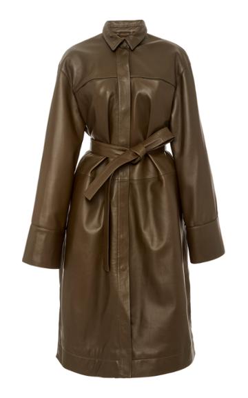 Co Leather Belted Jacket