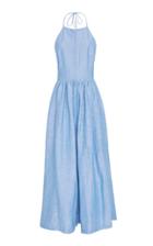 Christine Alcalay Linen Blend Wide-leg Jumpsuit