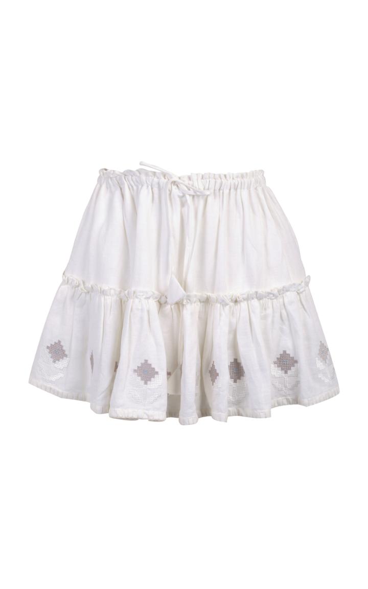 Innika Choo Milk Tassel And Ruffle Skirt