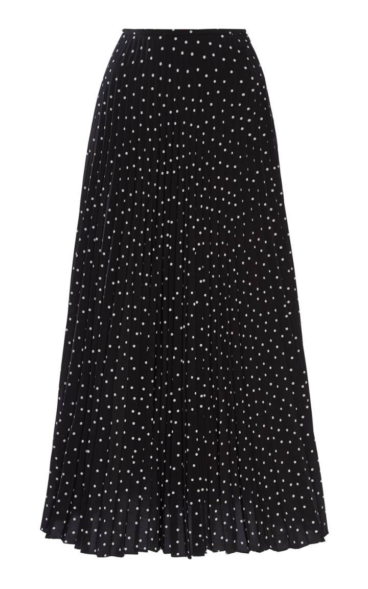 Noon By Noor Billie Polka-dot Pleated Georgette Maxi Skirt