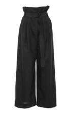 Tibi Cropped Pleated Paperbag Pant