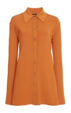 Moda Operandi Joseph Beth Ribbed-knit Button-front Top