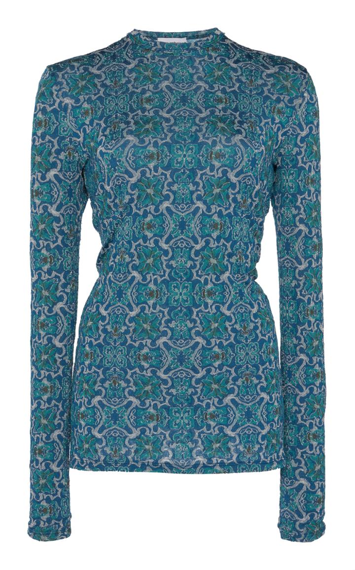 Paco Rabanne Floral-brocade Top