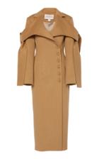 Matriel Fitted Coat W/ Large Lapels And Ties