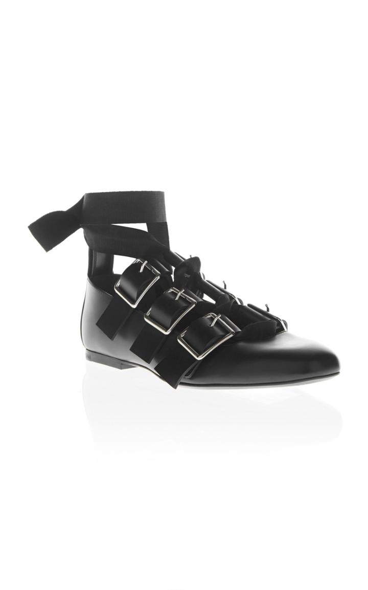 Jil Sander Lace Up Ballerina Flat