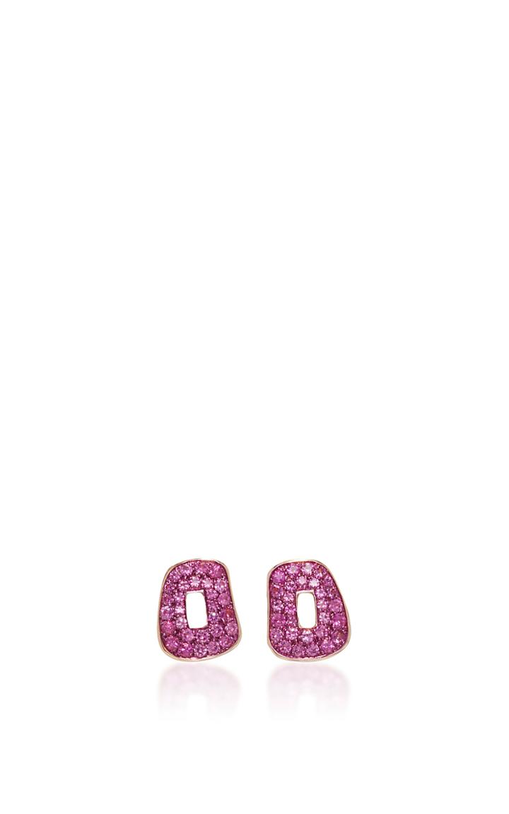 Mattioli Puzzle Earrings With Pink Sapphires