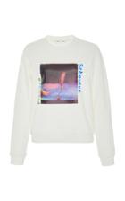 Proenza Schouler Pswl Graphic Printed Shrunken Sweatshirt