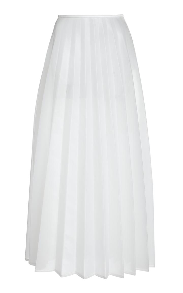 Moda Operandi Peter Do Pleated Chiffon Midi Skirt
