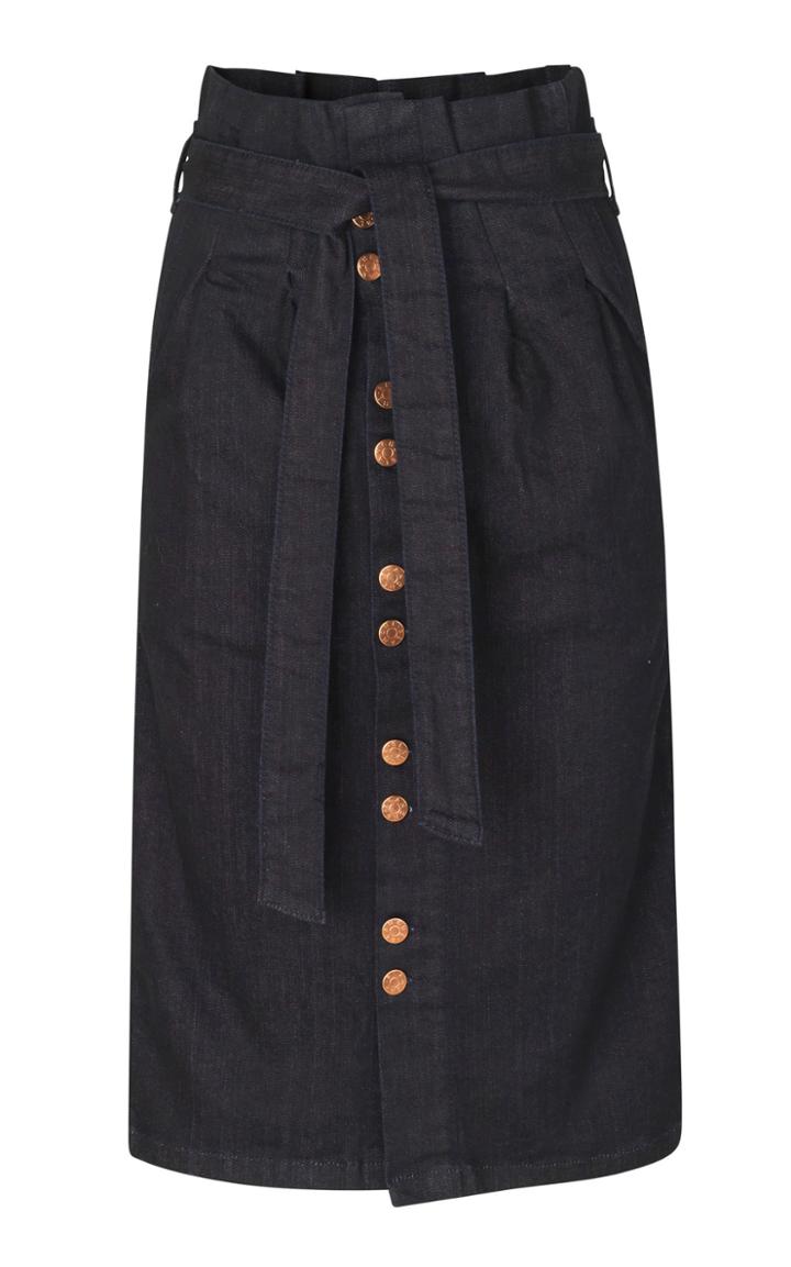 Blanche Avri Denim Button Front Skirt
