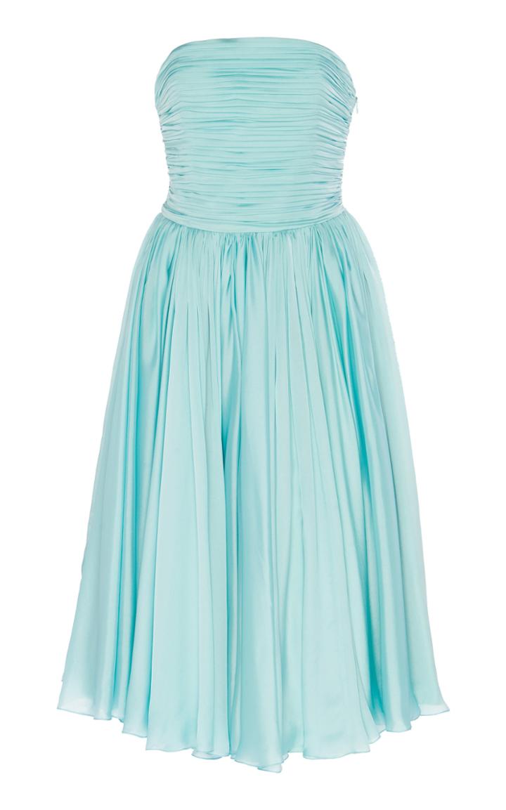 Moda Operandi Alexandre Vauthier Draped Silk Midi Dress Size: 34