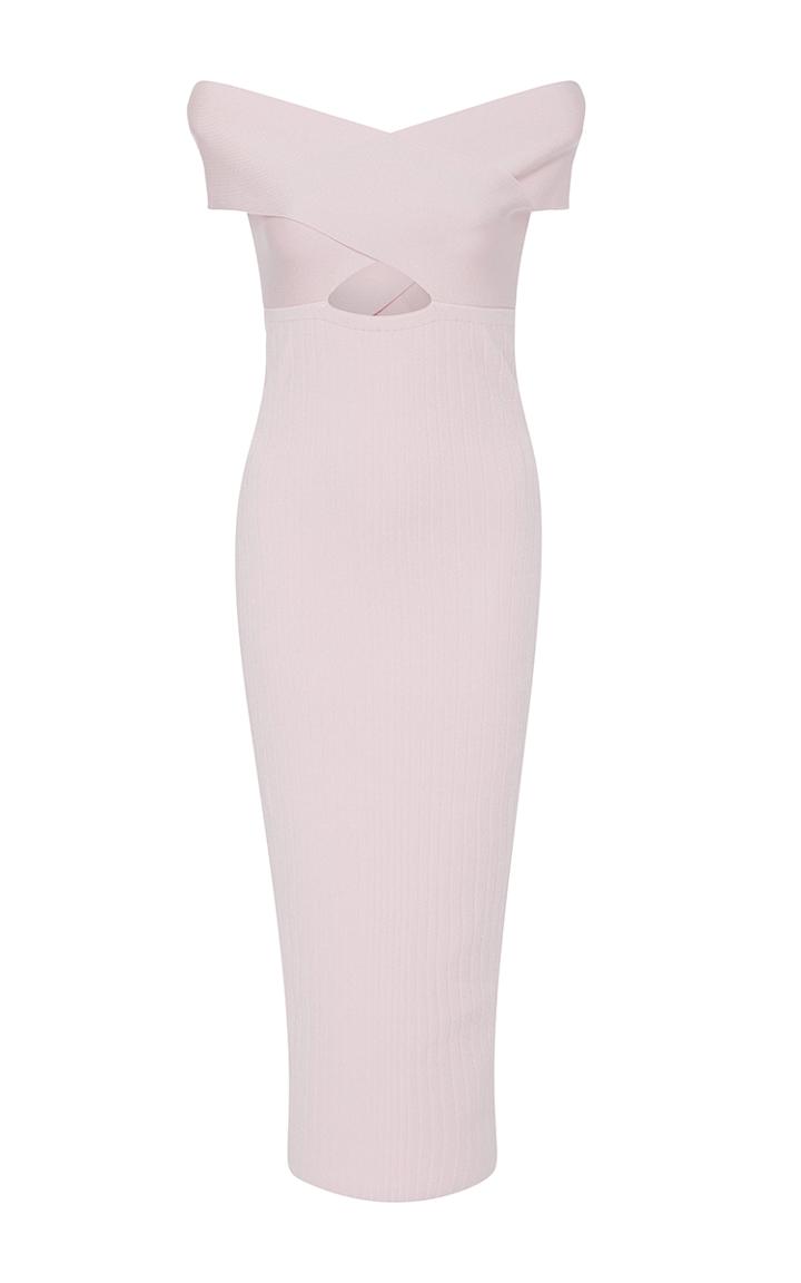 Cushnie Et Ochs Crossover Bateau Neck Pencil Dress