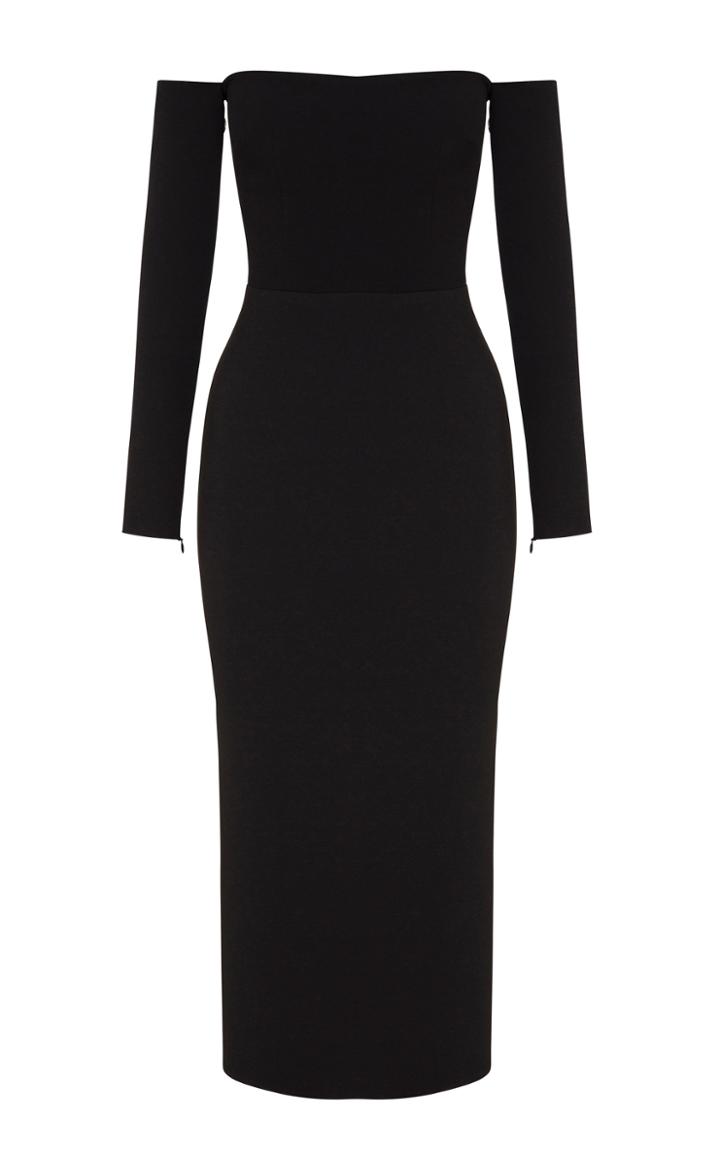 Moda Operandi Alex Perry Tate Stretch Crepe Off-the-shoulder Midi Dress