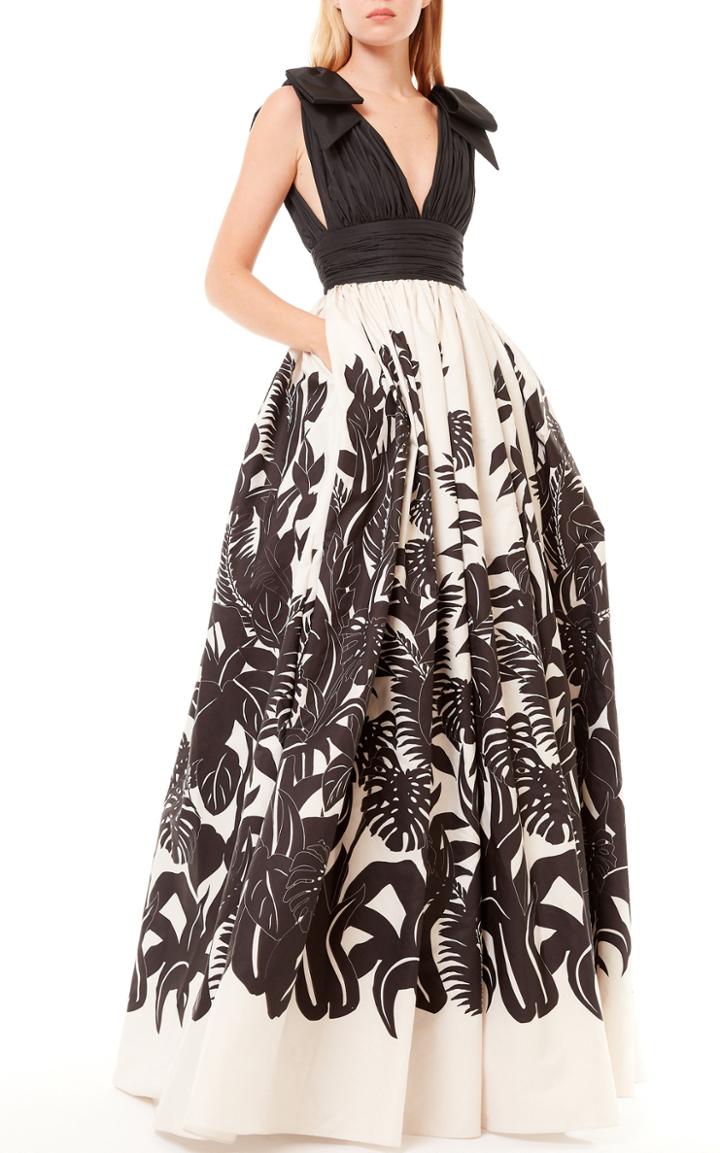 Moda Operandi Zuhair Murad Capirona Contrast Embroidered Dress
