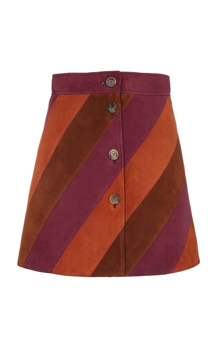 Miu Miu Striped Button Down Skirt