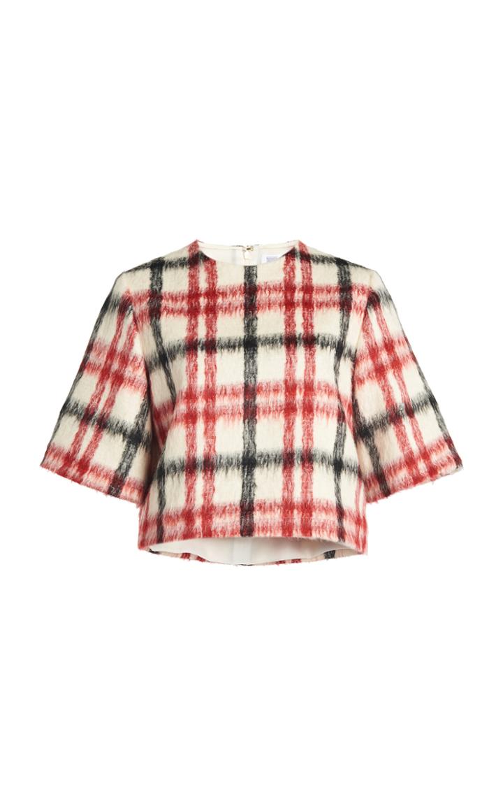 Moda Operandi Rosie Assoulin Brushed Plaid Cropped Top