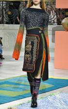Peter Pilotto Embroidered Quilted Wool Skirt