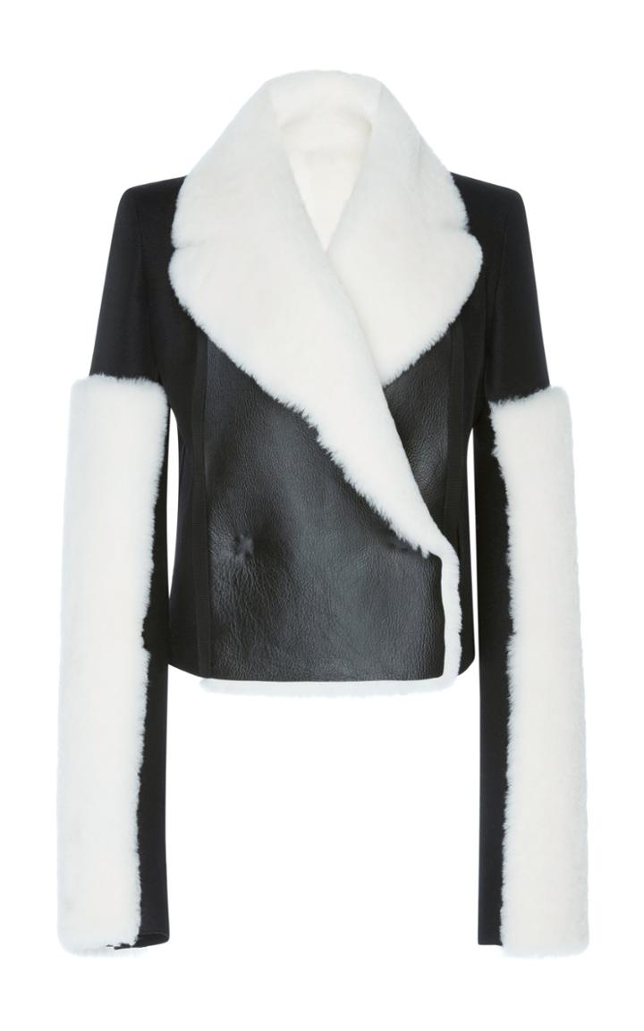 David Koma Shearling And Wool Jacket