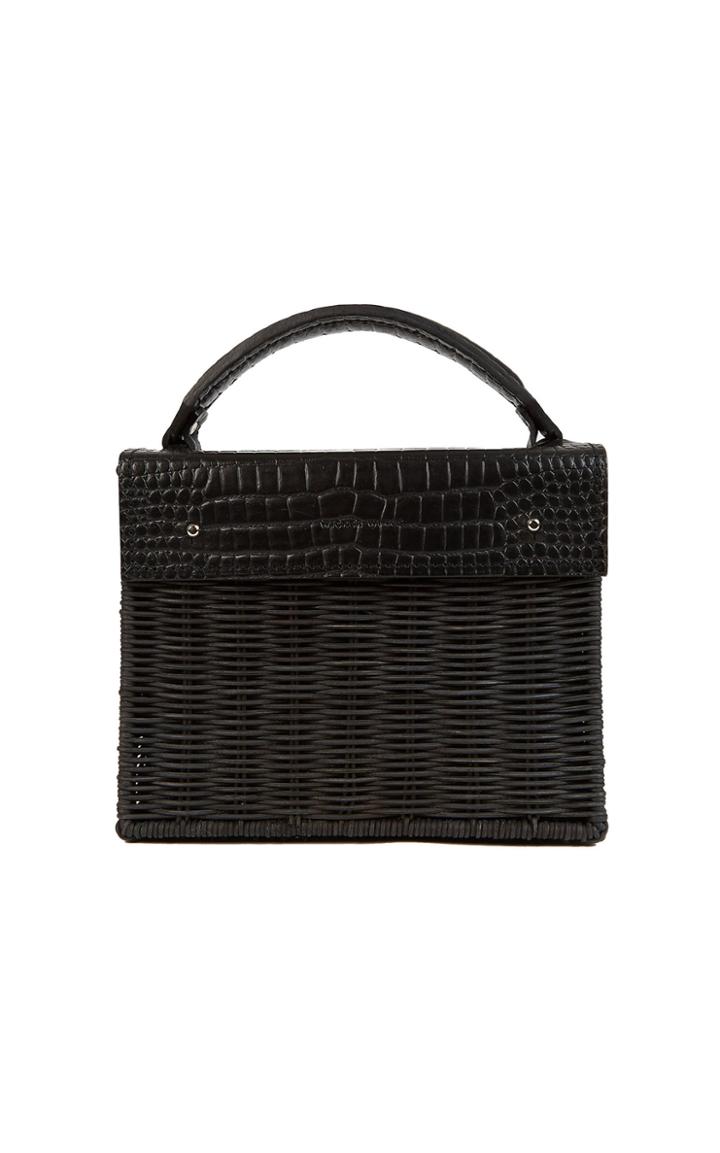 Wicker Wings Croco Kuai Top Handle Bag