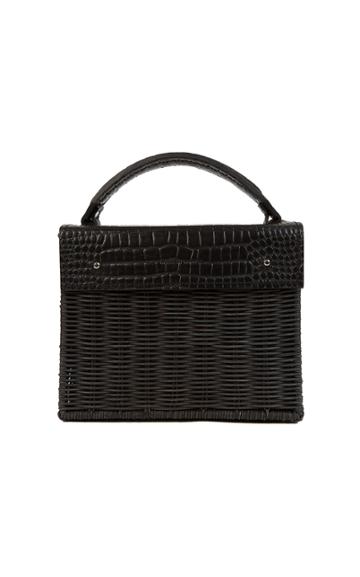 Wicker Wings Croco Kuai Top Handle Bag