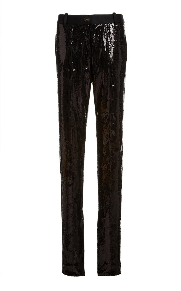 Peter Do Slit-detailed Cady Skinny Pants