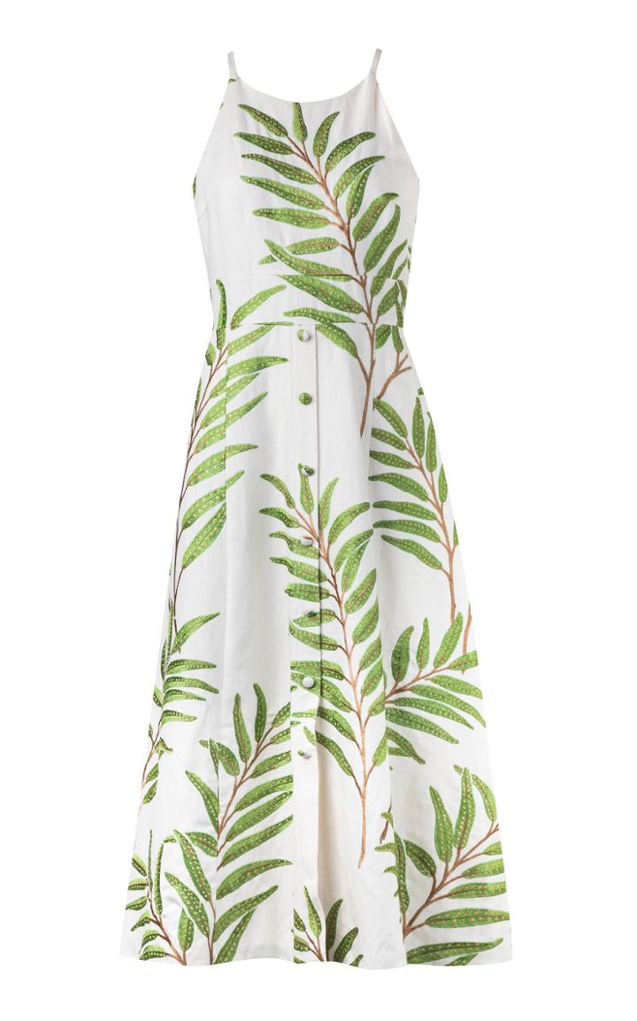 Maison Alma M'o Exclusive Cotton-blend Midi Sleeveless Dress