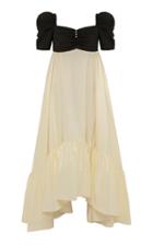 Anna October Juliette Two-tone Cotton-blend Maxi Dress