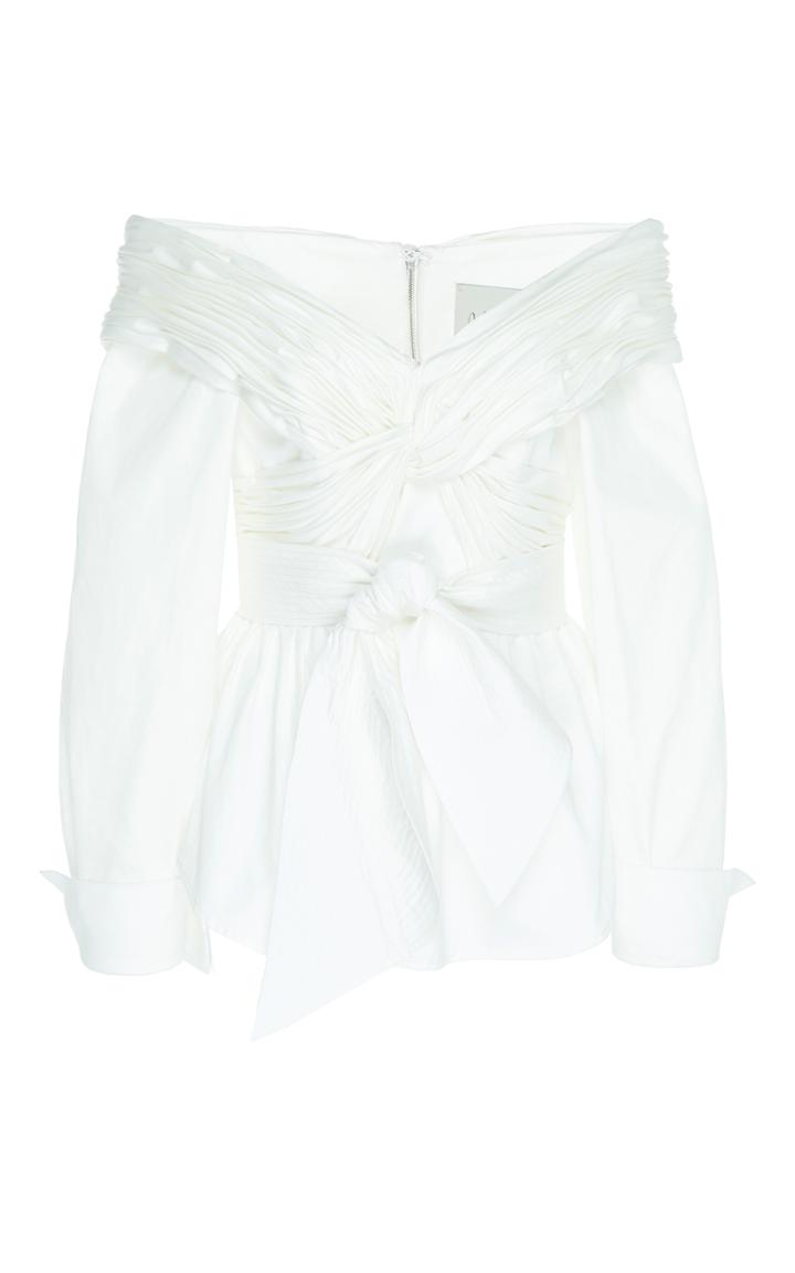 Johanna Ortiz Jandra Off-the-shoulder Cotton Top