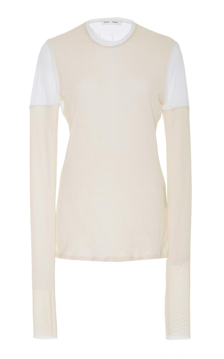 Proenza Schouler Pswl Gauze Jersey Top