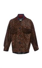 Diane Von Furstenberg Haircalf Bomber Jacket