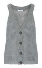 Brunello Cucinelli Sequined Ribbed-knit Top