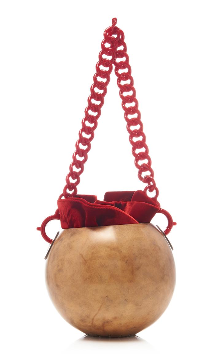 Moda Operandi Silvia Tcherassi Totumo Contrasting Velvet Shoulder Bag