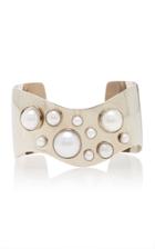 Moda Operandi Rodarte Wavy Silver Cuff With Pearl Details