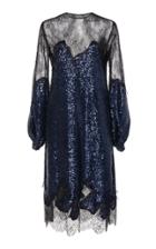 Costarellos Lace Sequinned Midi Dress
