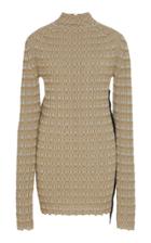 Jil Sander Turtleneck Jacquard-knit Cotton Sweater