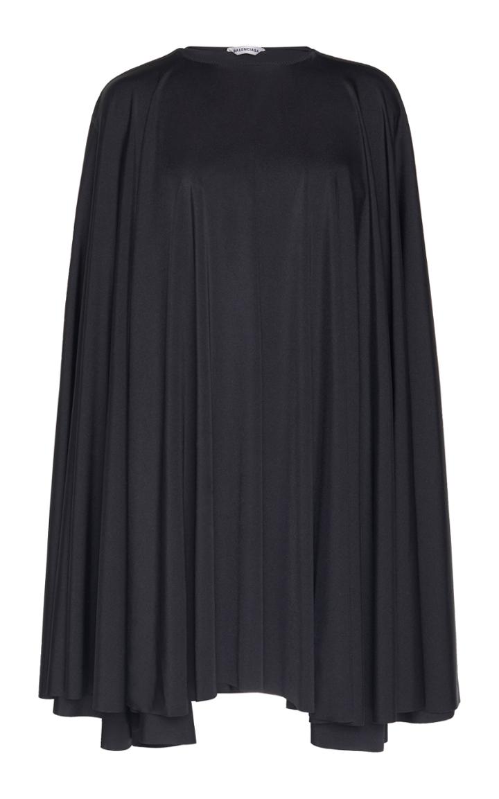Balenciaga Draped Jersey Mini Cape Dress