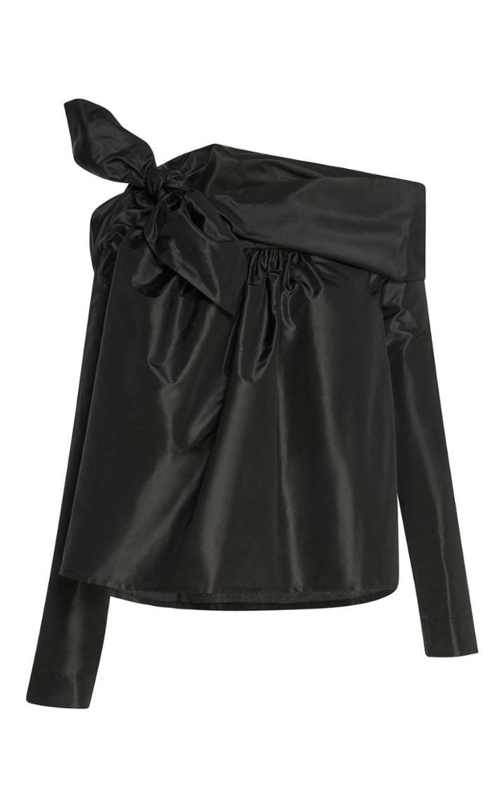 Isa Arfen Silk Taffeta Wonky Knot Top