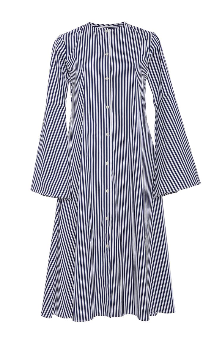 Mds Stripes Bell Sleeve Dress